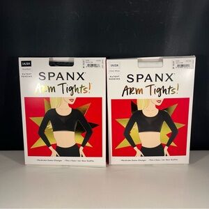 Lot Of 2 Spanx Arm Tights- Very Black & Clean White- Size 1X/2X- New